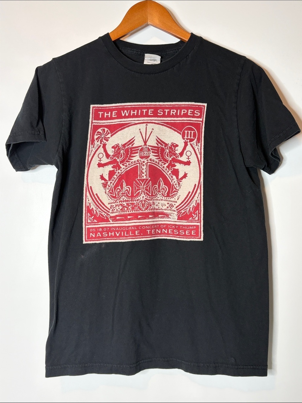 The White Stripes Inaugural concert of Icky Thump Nashville Tennessee band tee